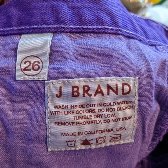 J Brand Cut Off Short Bright Purple Sz 26 - Picture 10 of 10